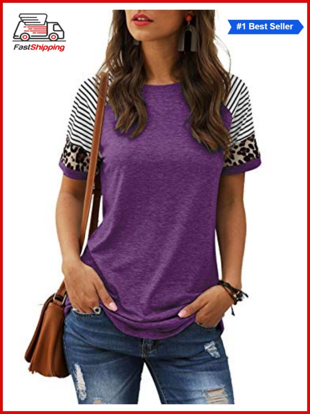 ✨Adibosy Tunic Top Short Sleeve Crew Neck Tee Casual Summer Blouse